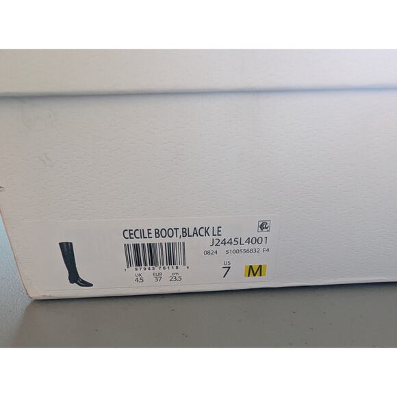 NIB Veronica Beard Cecile Croc-Embossed Tall Boot Wide-Calf Sz US 7M Black - Picture 13 of 13